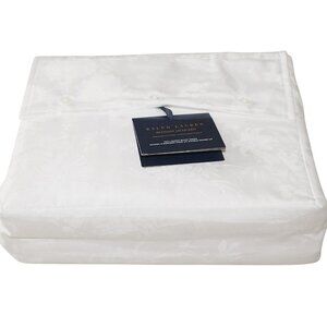 NEW $500 Ralph Lauren Bethany Jacquard Duvet Cover!  Full / Queen  Creme Floral